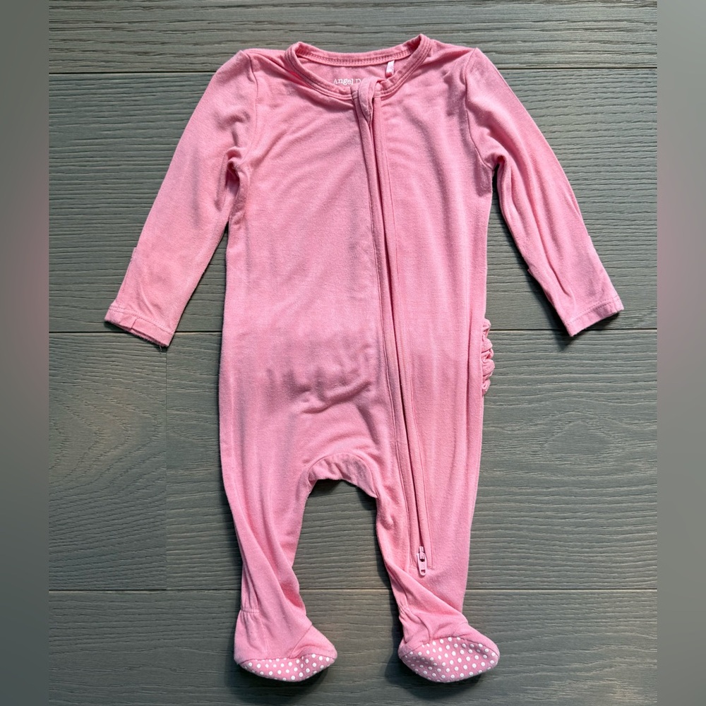 Angel Dear 2 Way Zipper Ruffle Back Footie